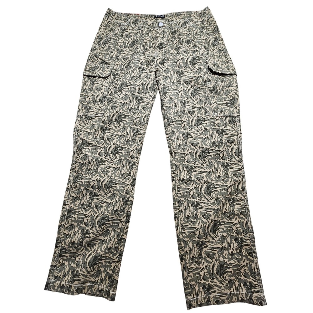 True Religion Mens Abstract Camo Cargo Pants Green‎ Swirl 701122 Size 38 NWT